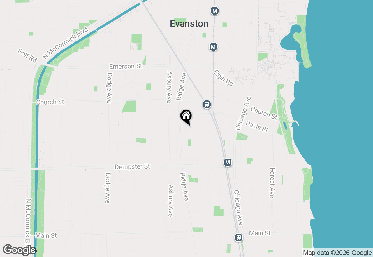 Map of 1112 Grove Street #1A, Evanston, IL 60201