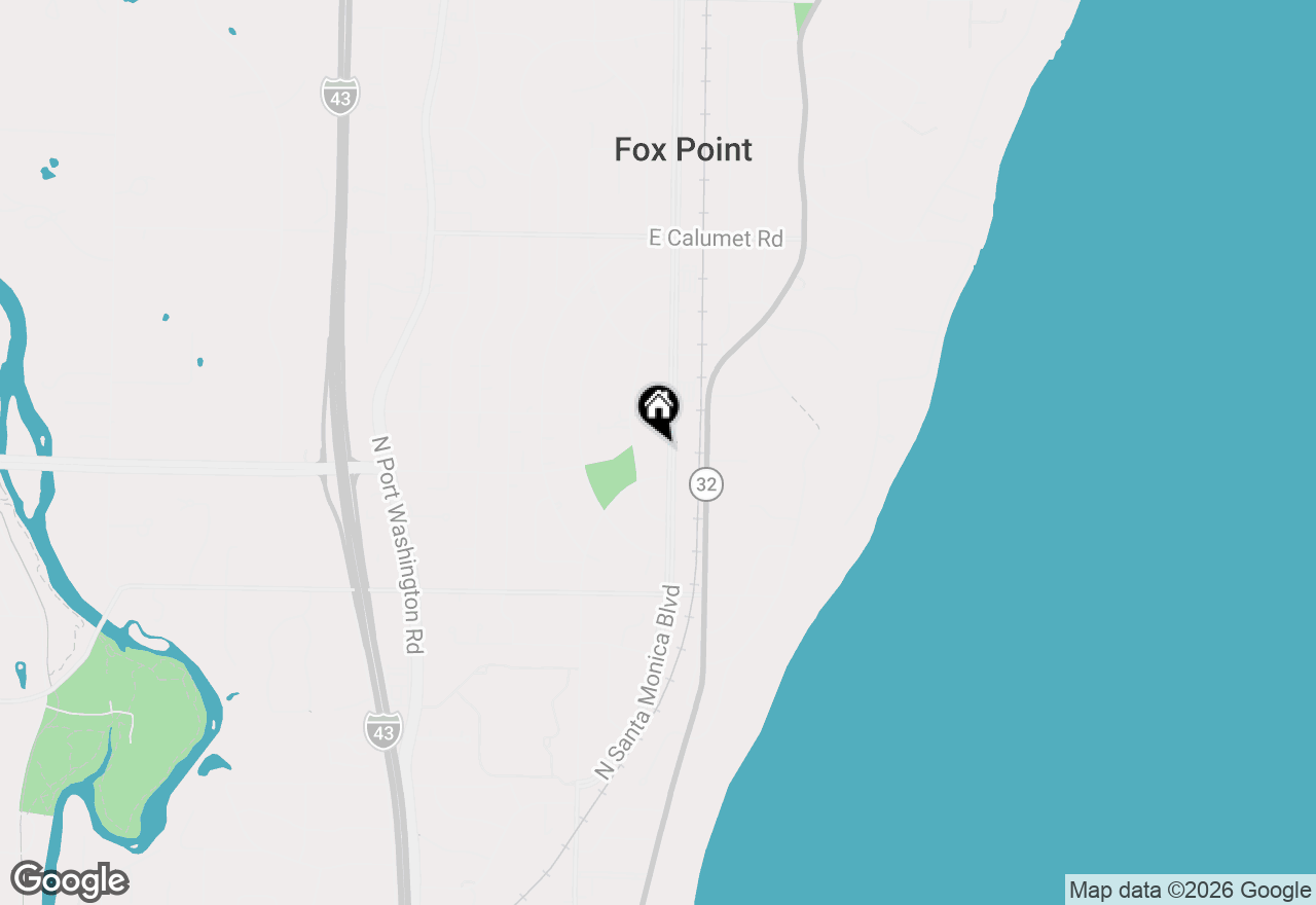 Map of 7219 N Santa Monica Blvd, Fox Point, WI 53217