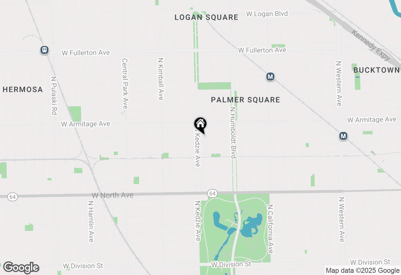 Map of 1907 N Kedzie Avenue #3, Chicago, IL 60647