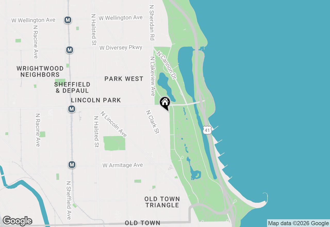 Map of 2326 N Lincoln Park We #2B, Chicago, IL 60614