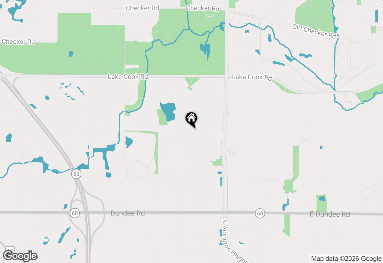 Map of 601 W Kingsley Drive, Arlington Heights, IL 60004