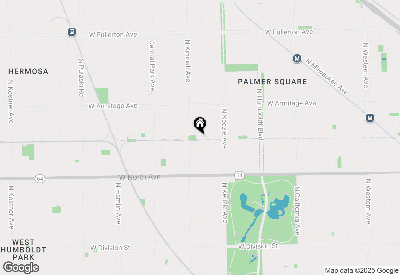 Map of 1804 N Spaulding Avenue, Chicago, IL 60647