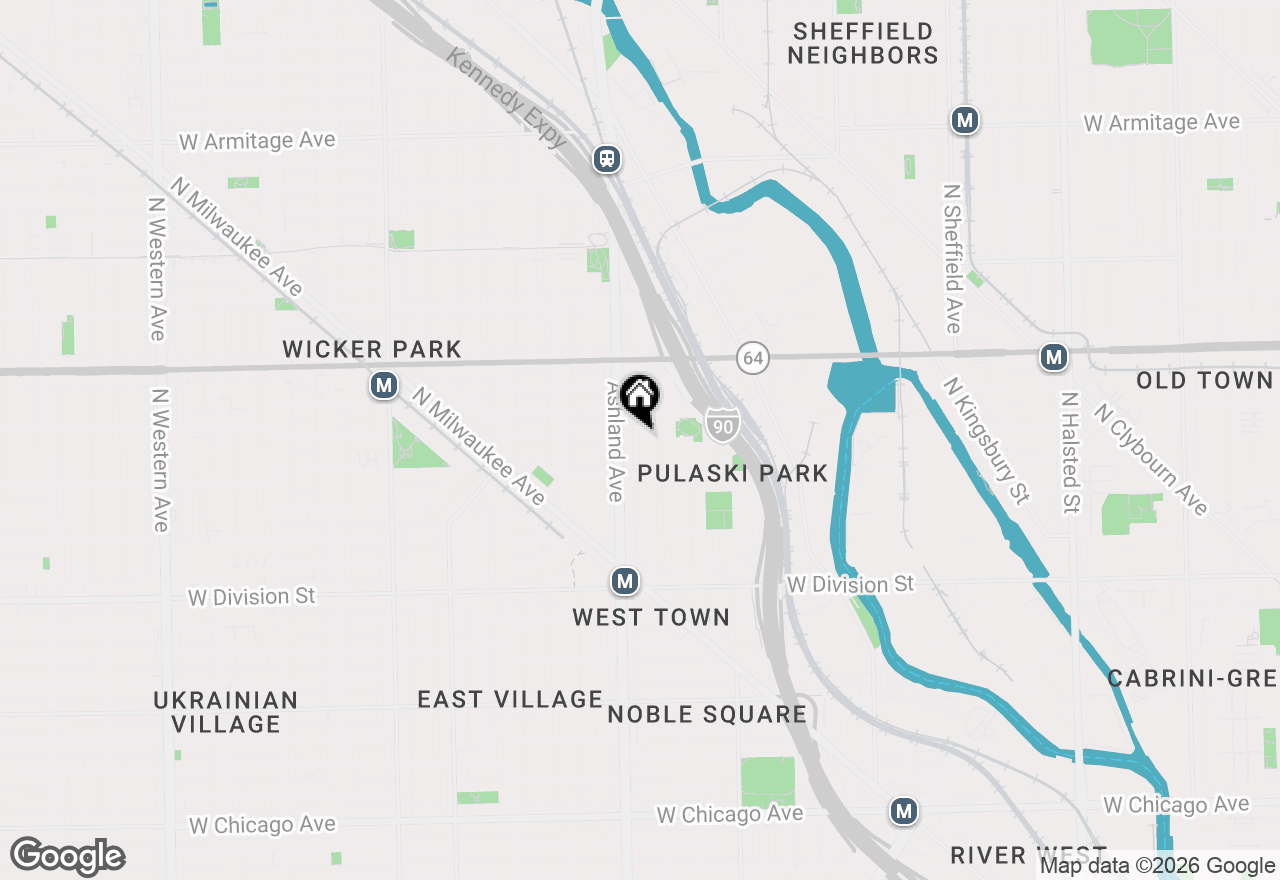 Map of 1436 N Bosworth Avenue #2, Chicago, IL 60642
