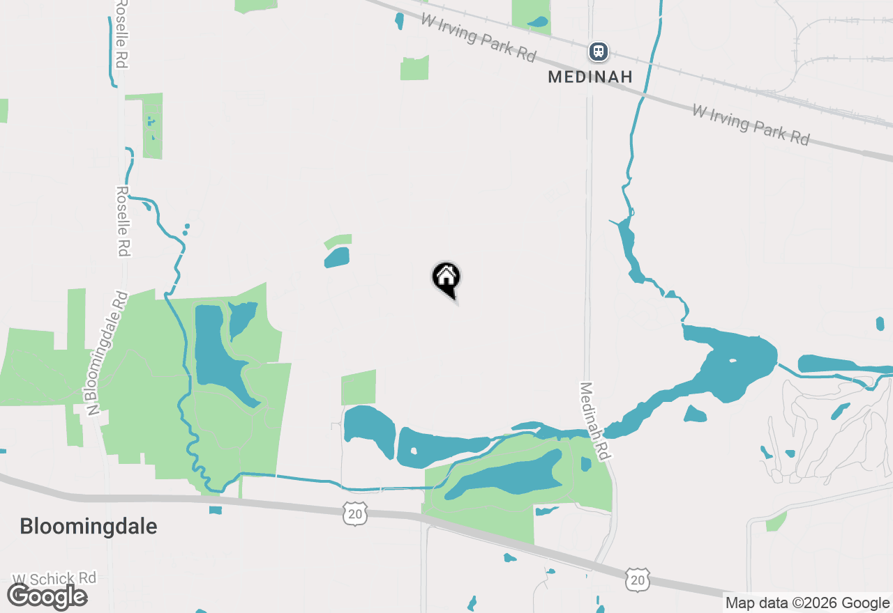 Map of 6N230 N Harvey Road, Medinah, IL 60157