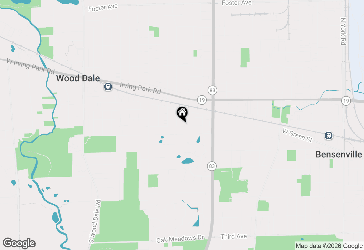 Map of 128 Pine Lane, Wood Dale, IL 60191