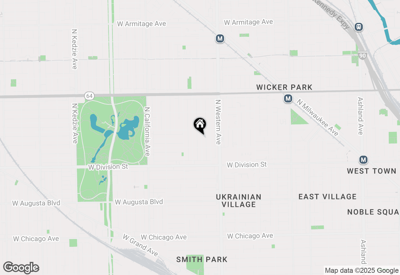 Map of 1332 N Campbell Avenue #3, Chicago, IL 60622