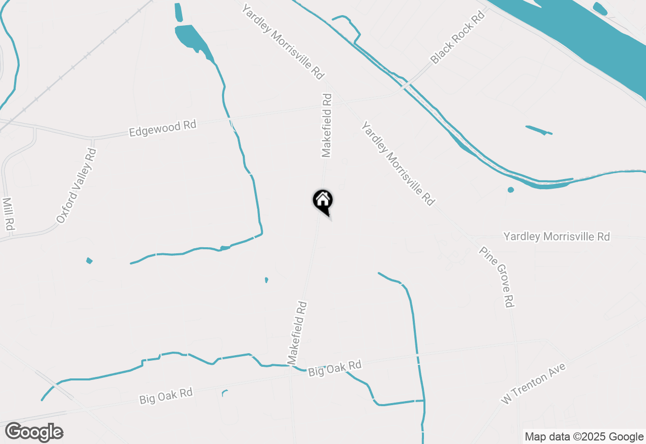 Map of 1706 Makefield Rd, Yardley, PA 19067