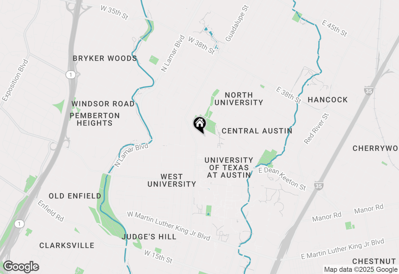 Map of 2713 Hemphill Park, Austin, TX 78705
