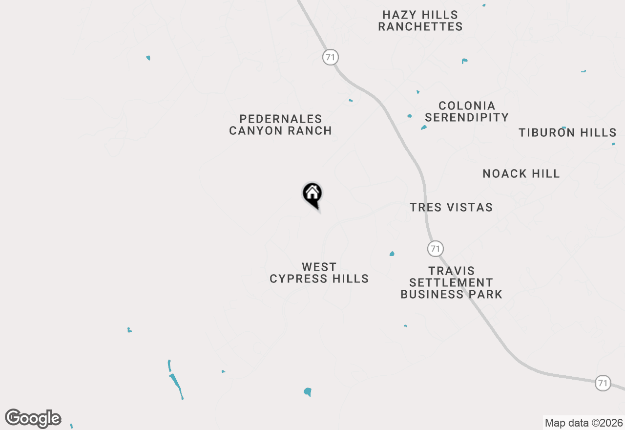 Map of 22521 Rock Wren Rd, Spicewood, TX 78669