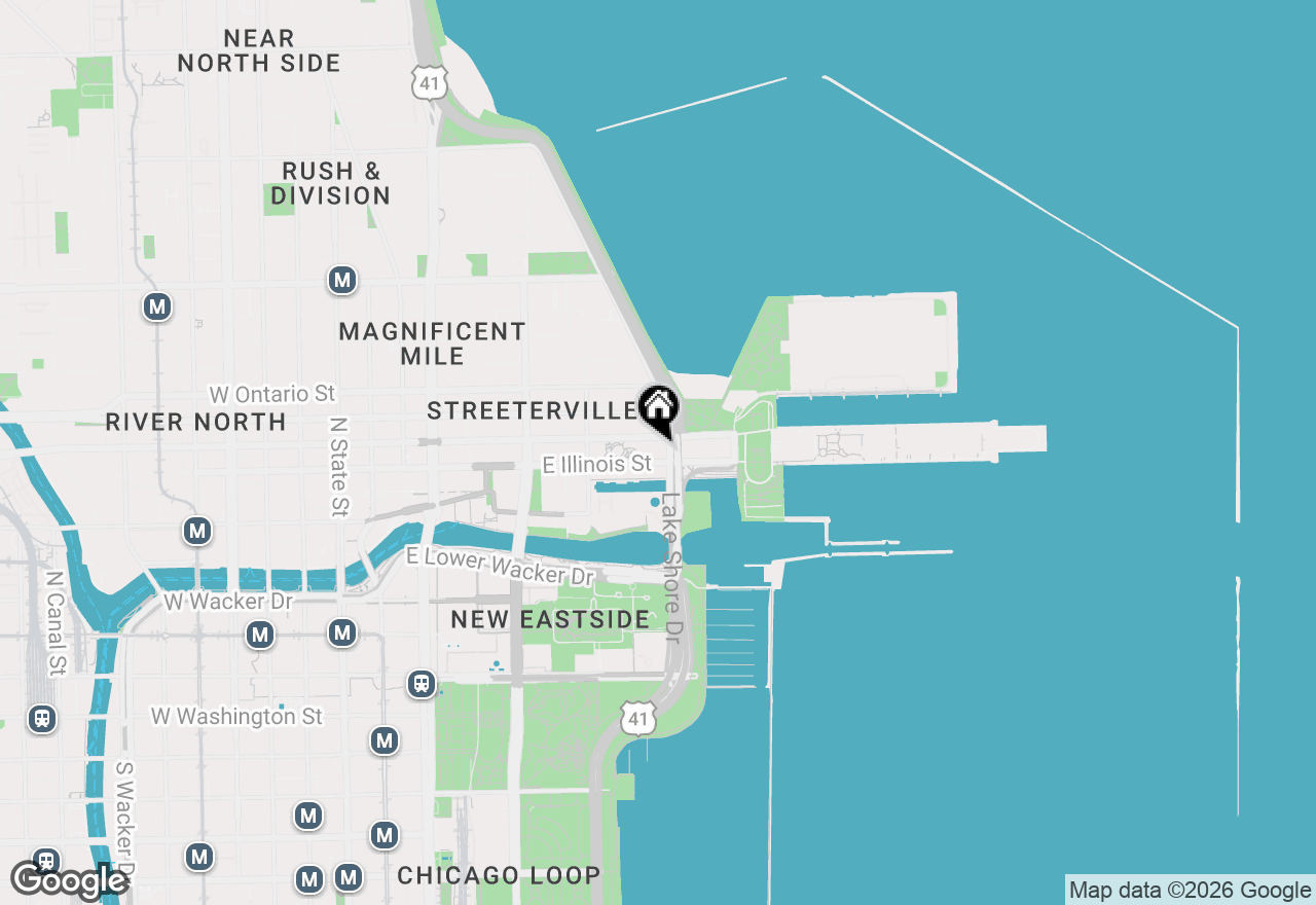 Map of 500 N Lake Shore Drive #4004, Chicago, IL 60611