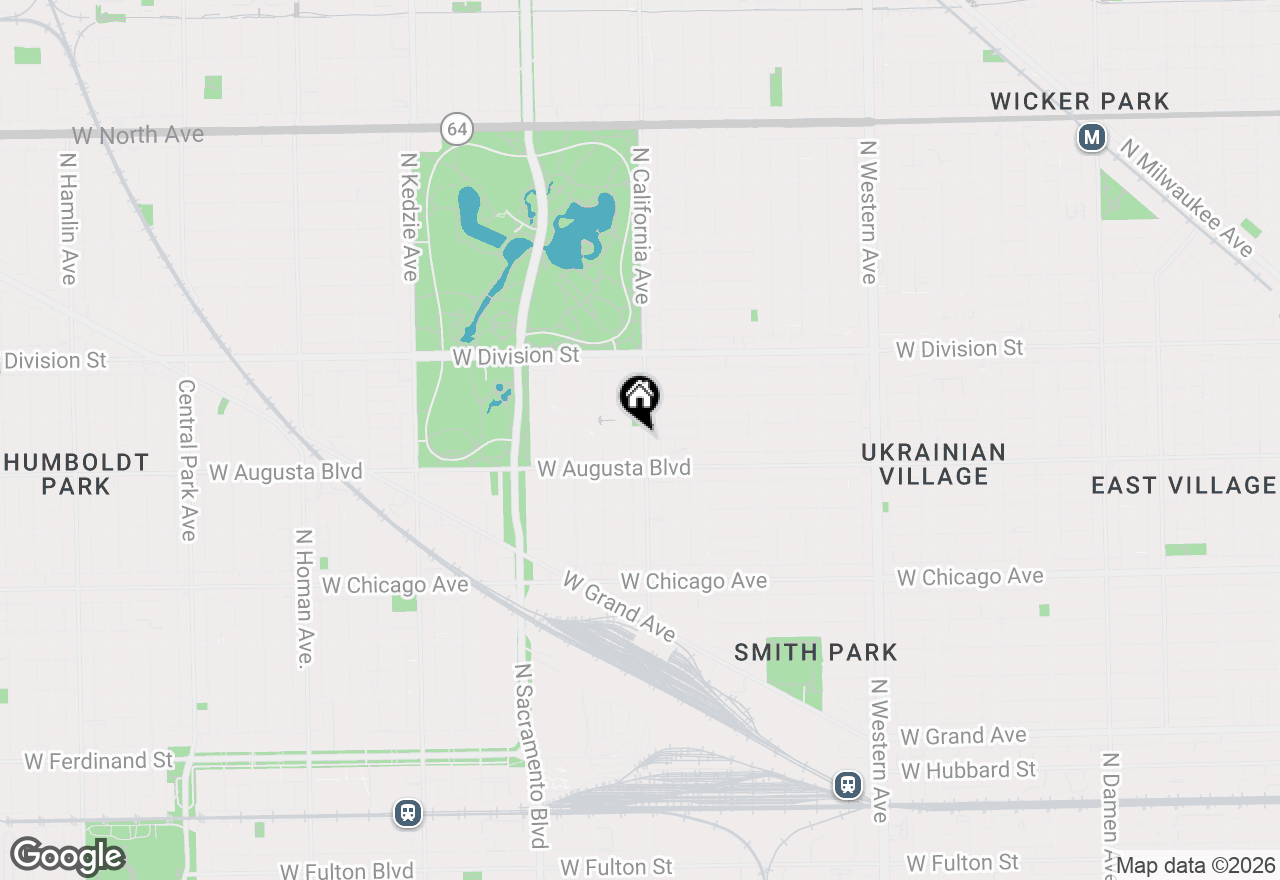 Map of 1028 N California Avenue #2, Chicago, IL 60622