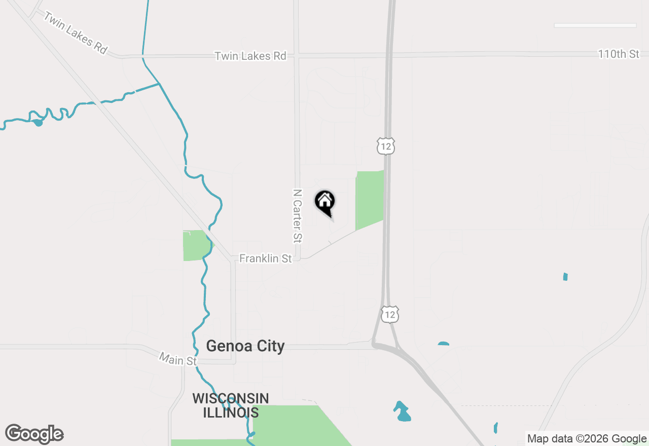Map of 655 Bluebill Ln, Genoa City, WI 53128
