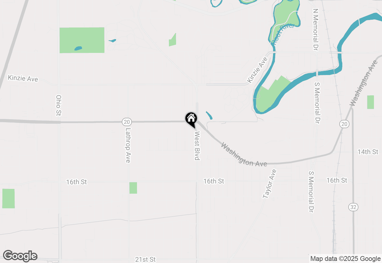 Map of 1235 Grove Ave, Racine, WI 53405