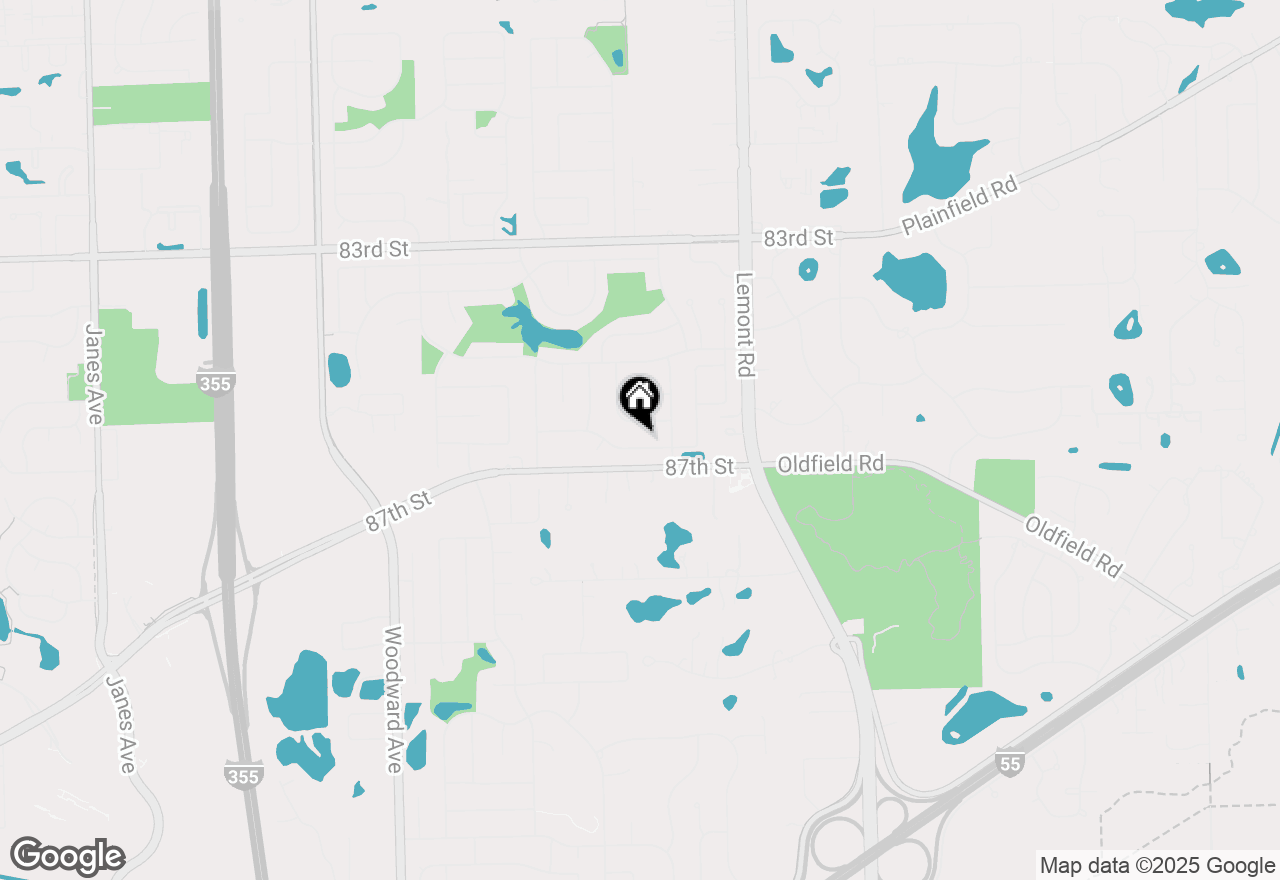 Map of 2976 Hillside Lane, Darien, IL 60561