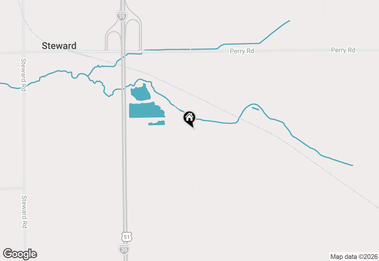 Map of 1741 Paw Paw Road, Steward, IL 60553