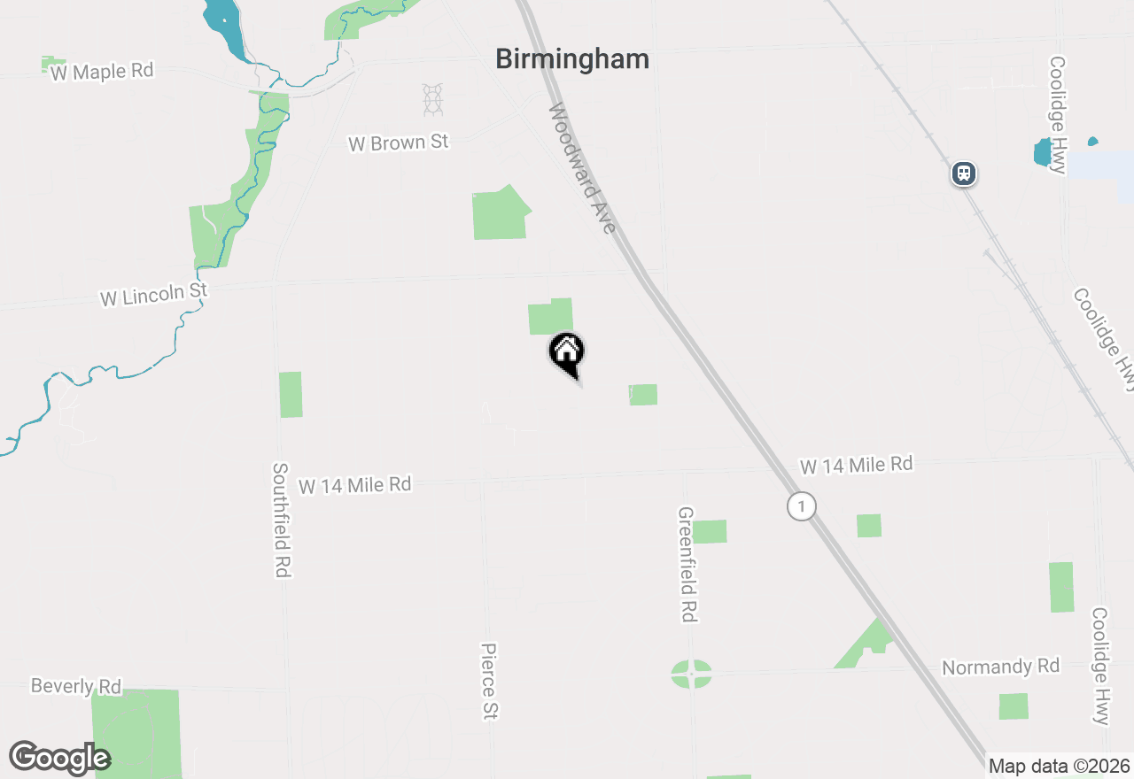 Map of 559 E Southlawn Boulevard, Birmingham, MI 48009