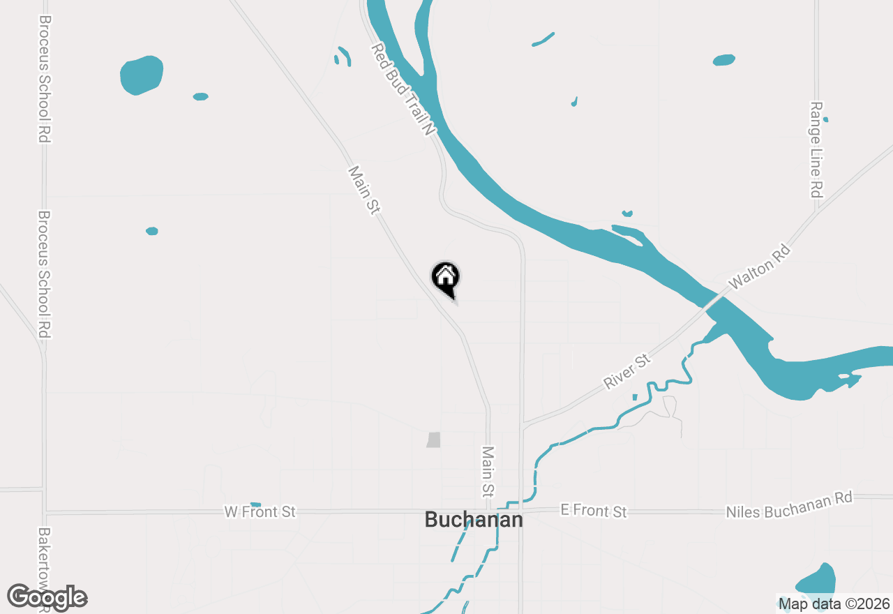Map of 102 Elizabeth Street, Buchanan, MI 49107