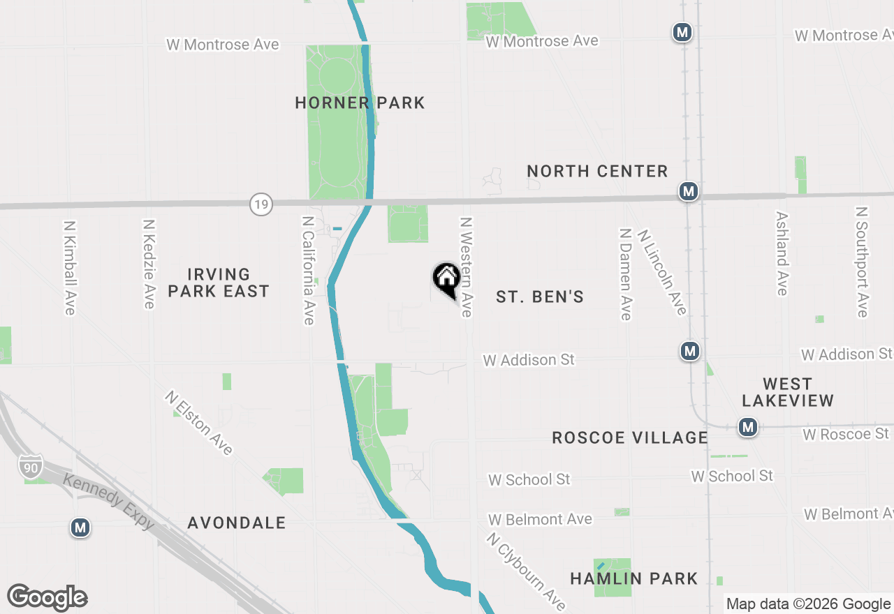 Map of 2431 W Bradley Place, Chicago, IL 60618