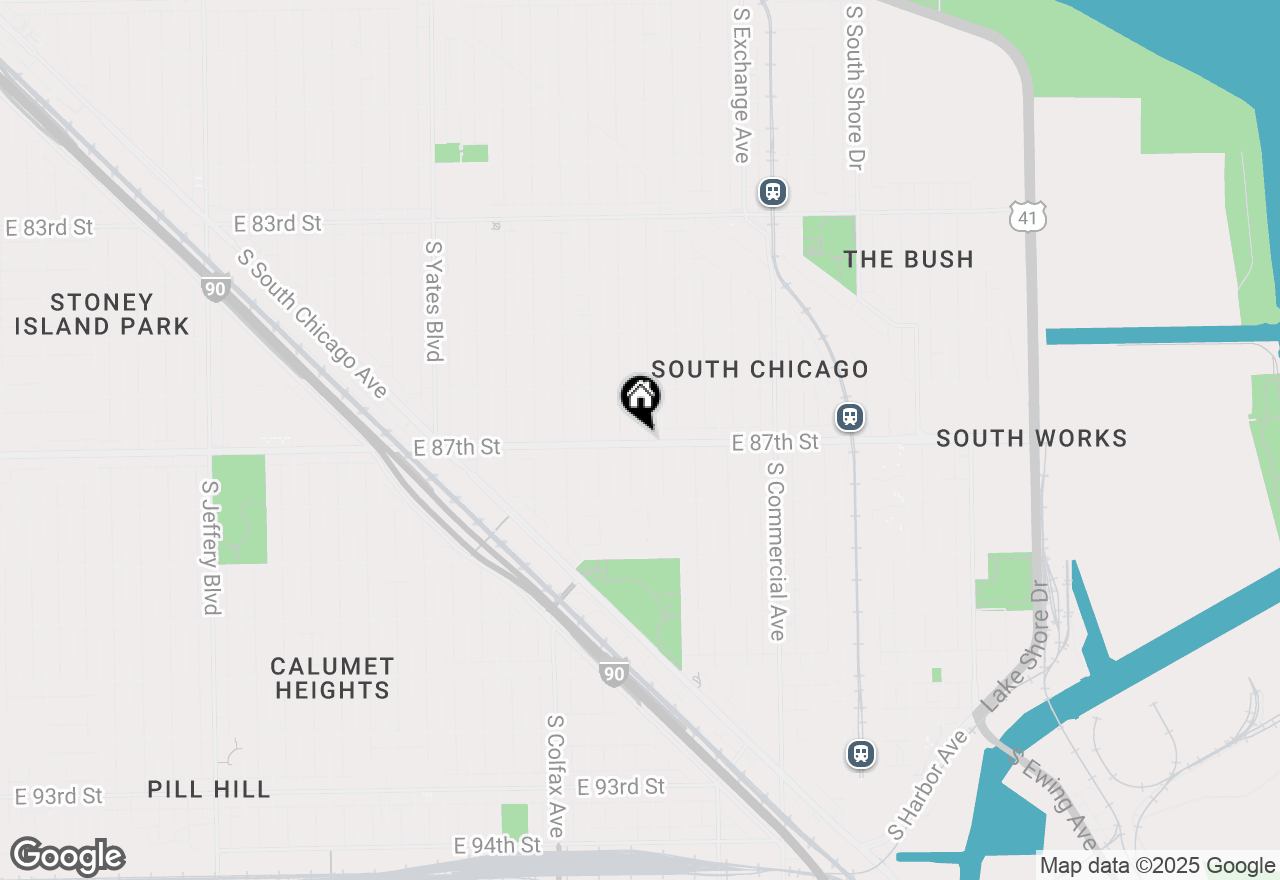 Map of 8657 S Manistee Avenue #1F, Chicago, IL 60617