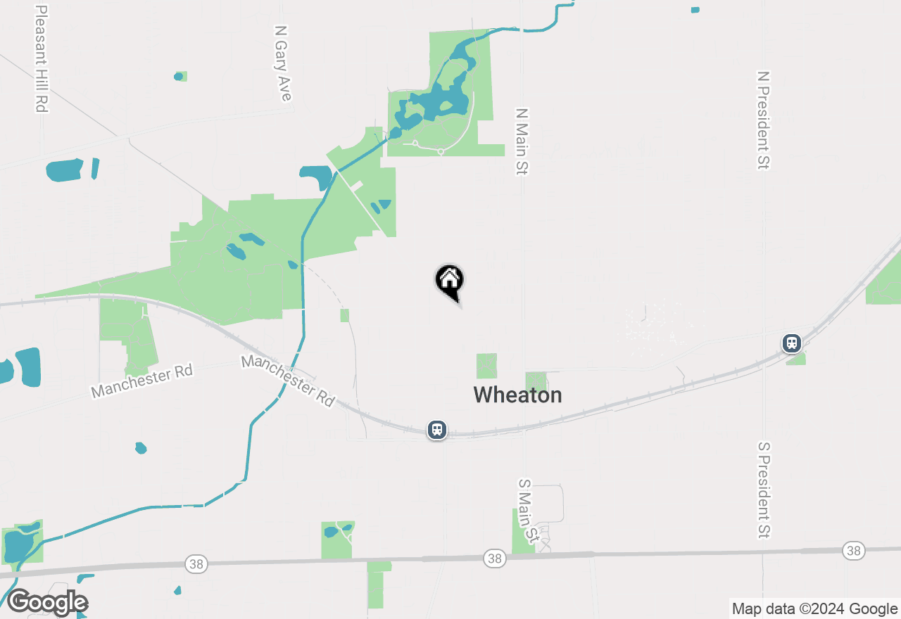 Map of 517 N West Street, Wheaton, IL 60187