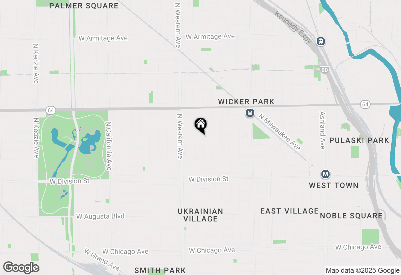 Map of 1419 N Oakley Boulevard, Chicago, IL 60622