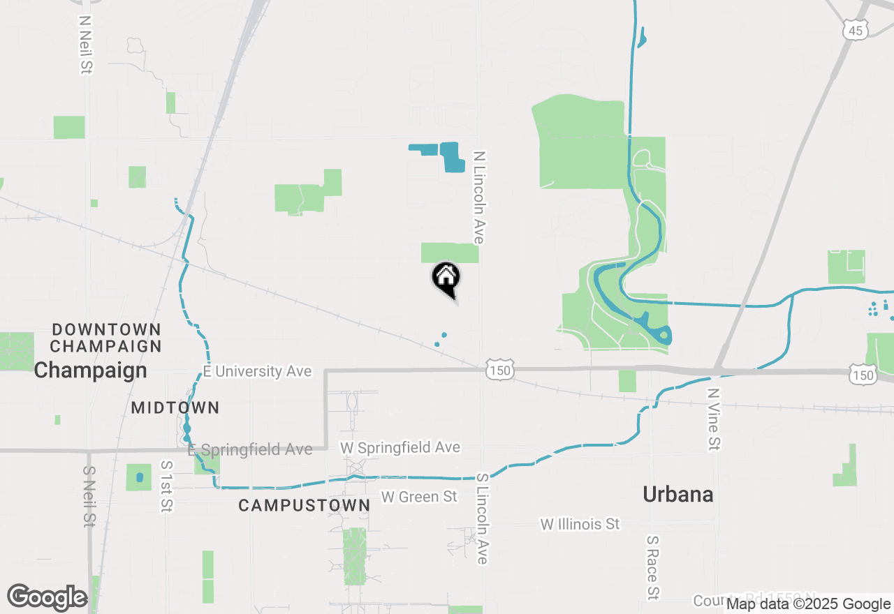 Map of 1008 W Hill Street, Urbana, IL 61801