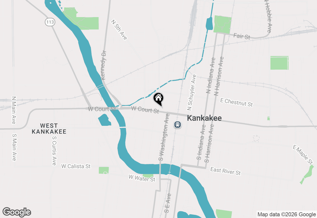Map of 117 N Entrance Avenue, Kankakee, IL 60901