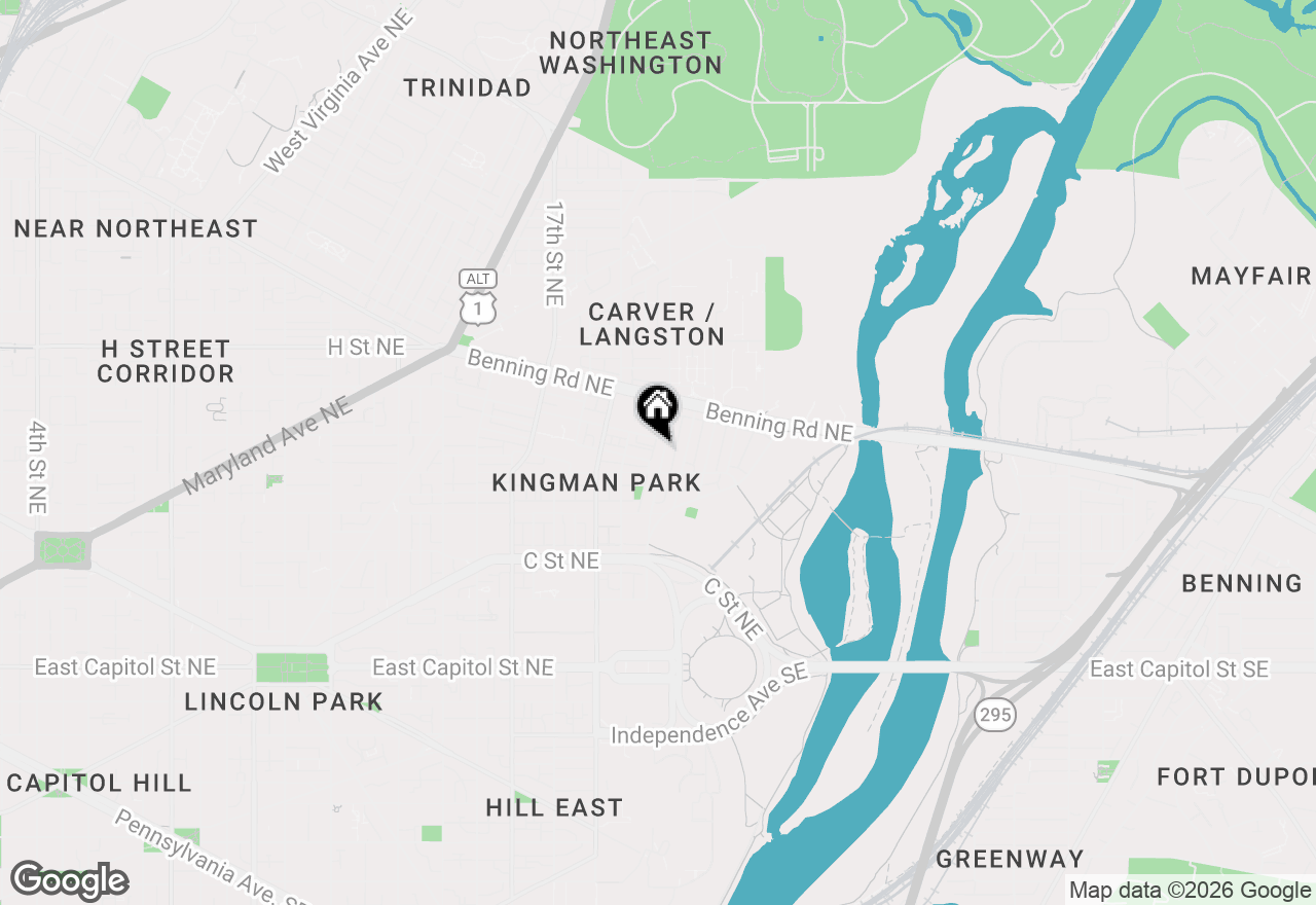 Map of 522 21st Street Ne, Washington, DC 20002