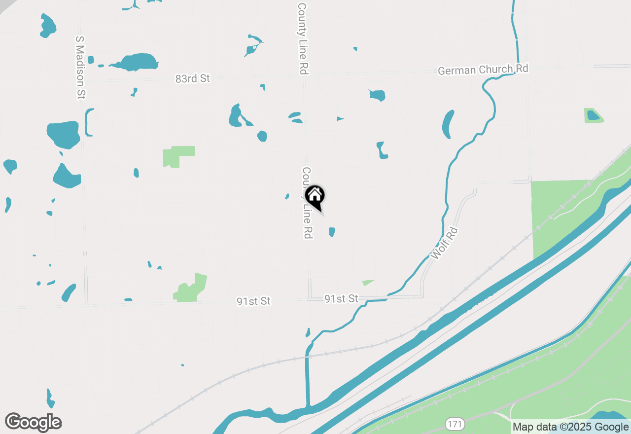 Map of 8744 Johnston Road, Burr Ridge, IL 60527