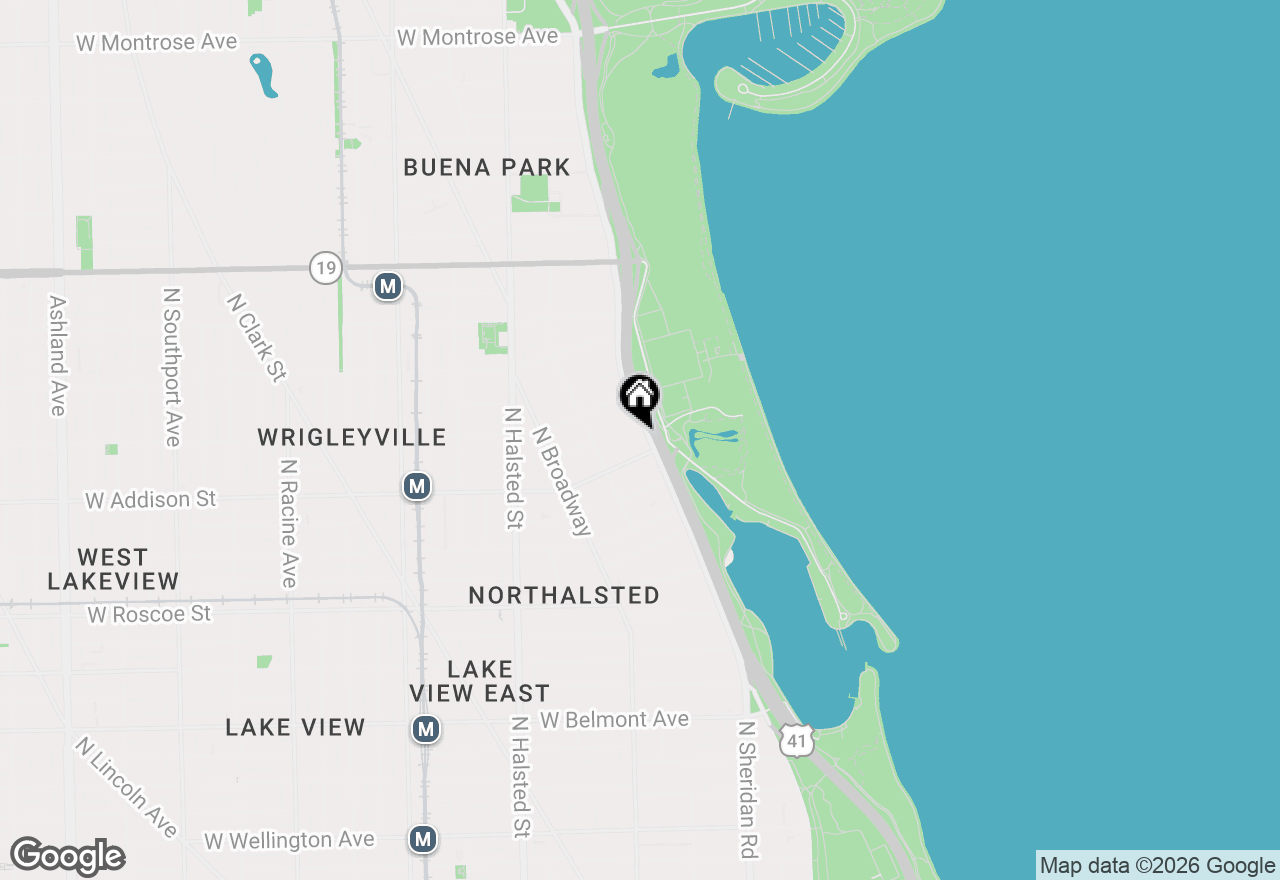Map of 3600 N Lake Shore Drive #1214, Chicago, IL 60613