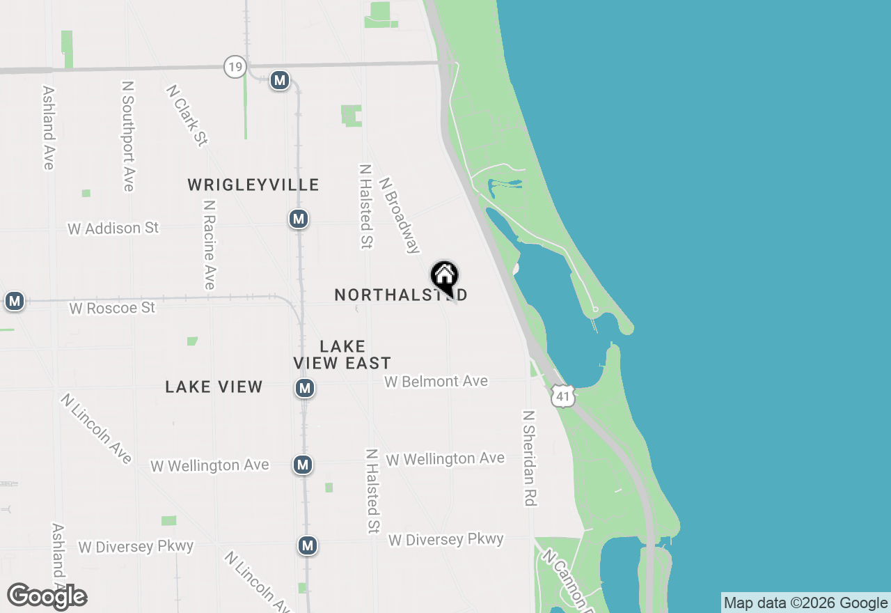 Map of 3401 N Broadway Street, Chicago, IL 60657