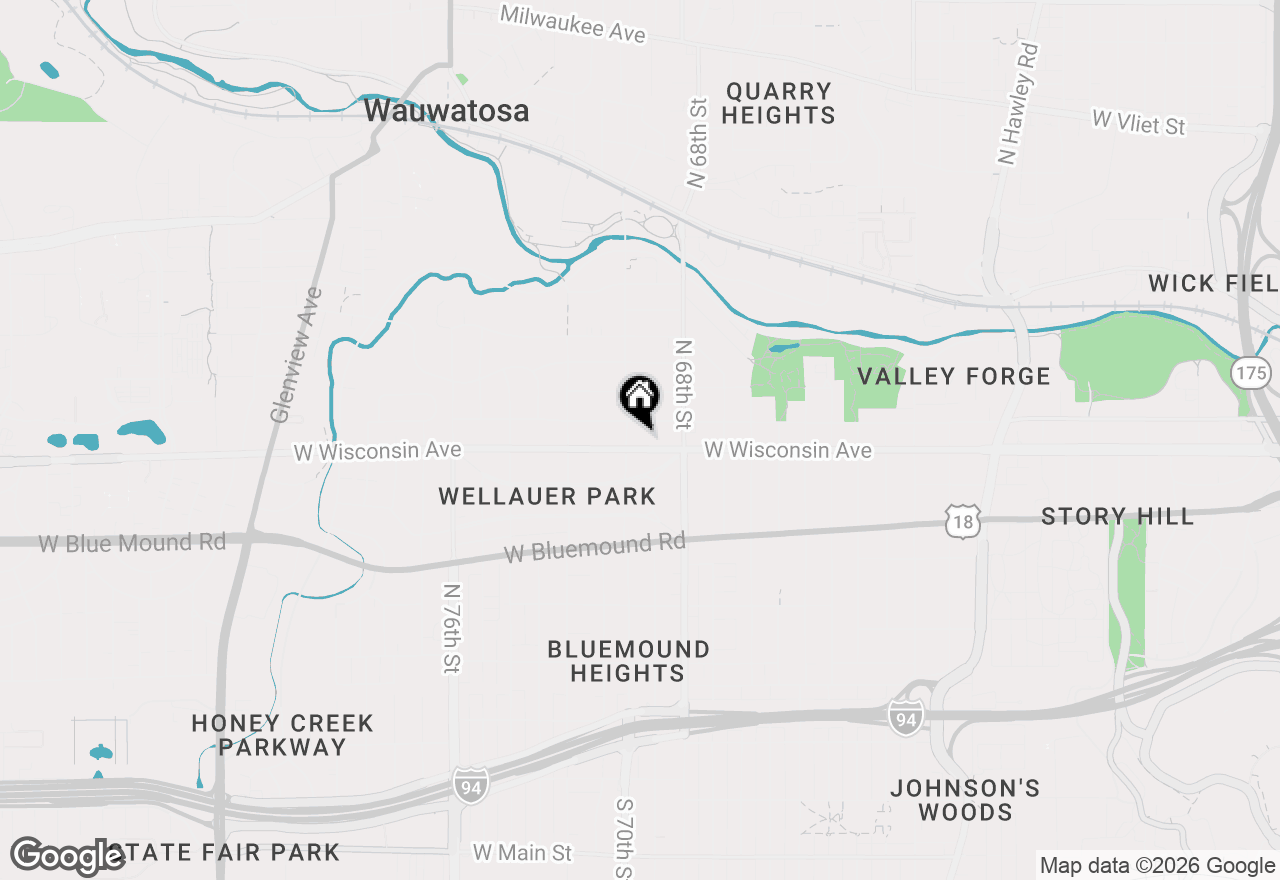 Map of 6922 W Wisconsin Ave, Wauwatosa, WI 53213