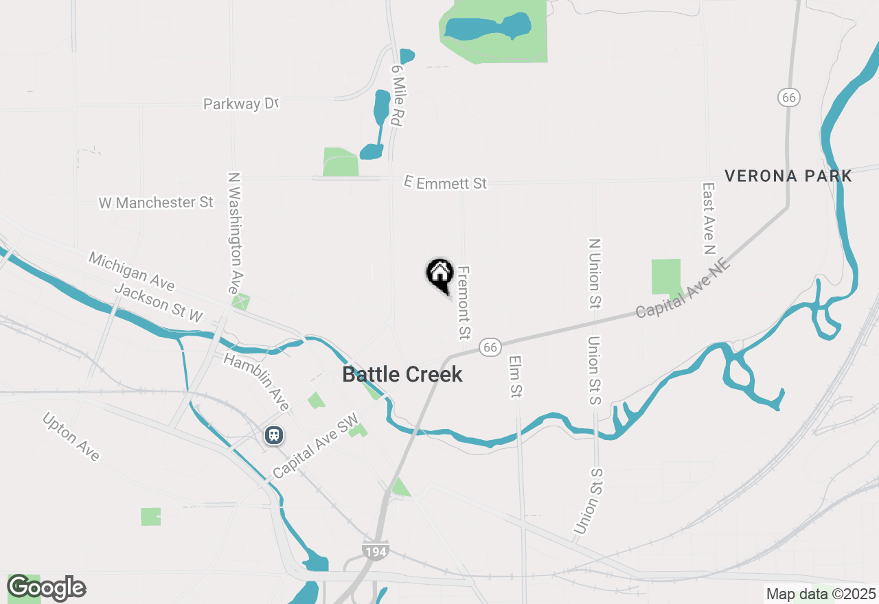 Map of 119 Calhoun Street, Battle Creek, MI 49017