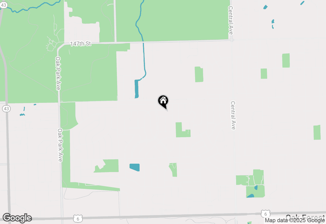 Map of 6045 Forestview Drive, Oak Forest, IL 60452