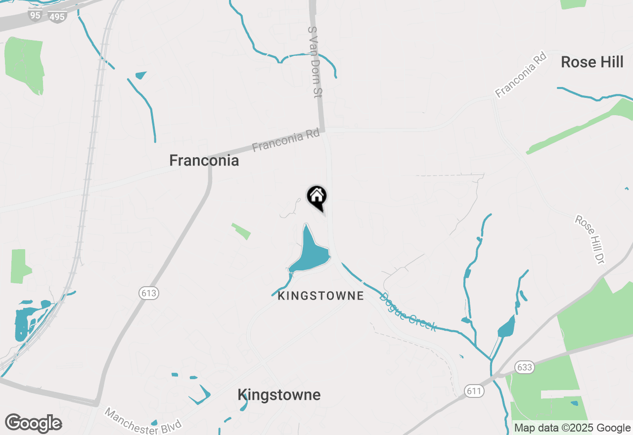 Map of 6485 Waterfield Road, Alexandria, VA 22315