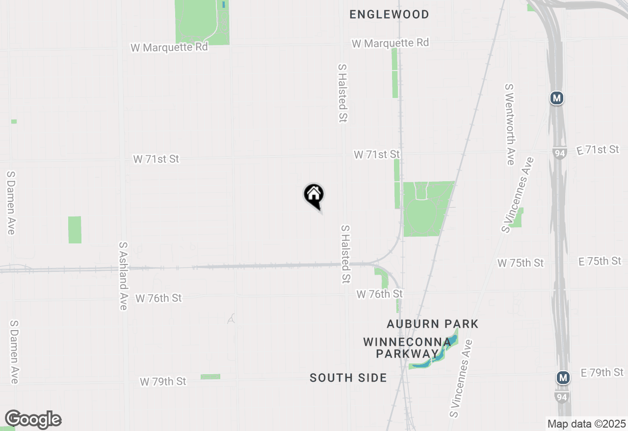 Map of 7304 S Peoria Street, Chicago, IL 60621