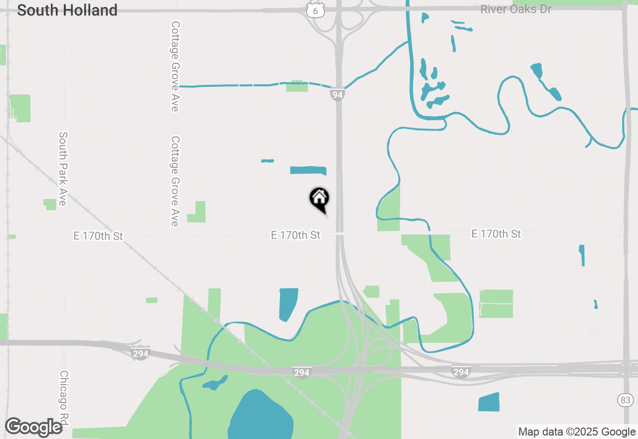 Map of 1307 E 169th Place, South Holland, IL 60473