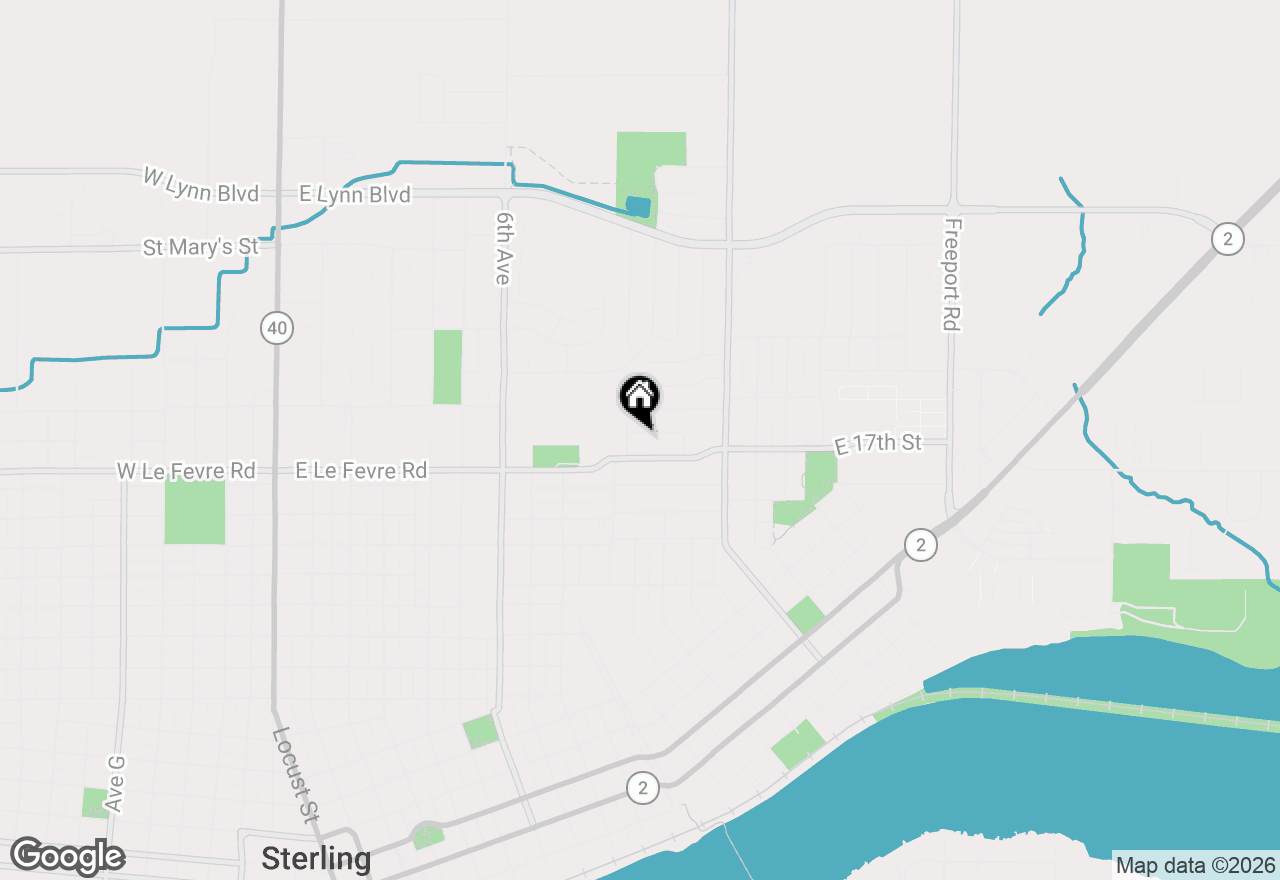 Map of 1201 Long Court, Sterling, IL 61081
