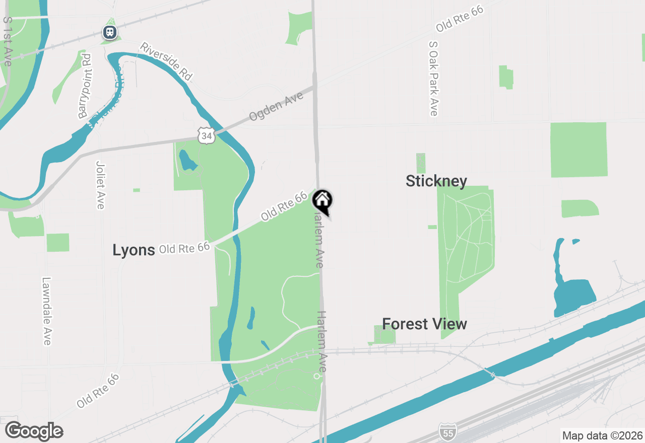 Map of 4215 S Harlem Avenue #3, Stickney, IL 60402