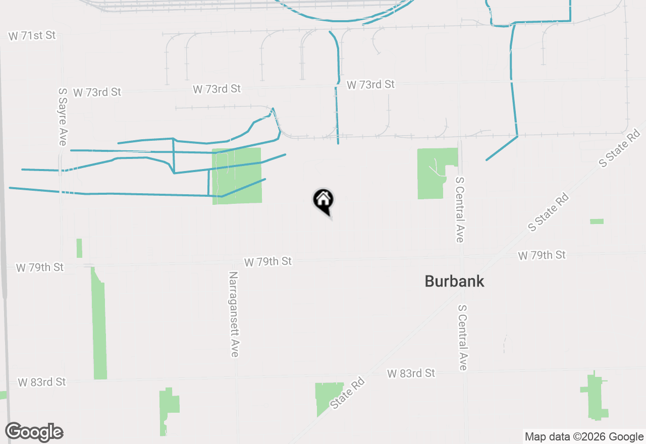 Map of 7737 Meade Avenue, Burbank, IL 60459