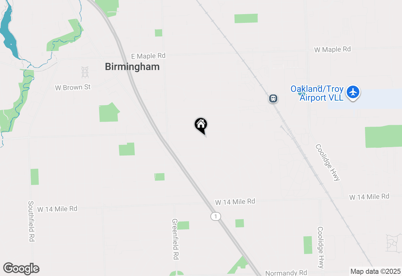 Map of 1571 Ruffner Avenue, Birmingham, MI 48009