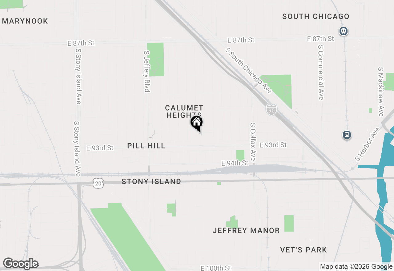 Map of 2250 E 92nd Place, Chicago, IL 60617