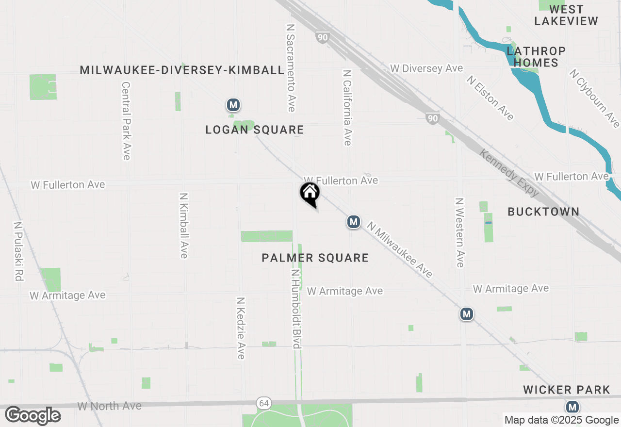 Map of 2922 W Lyndale Street #1, Chicago, IL 60647