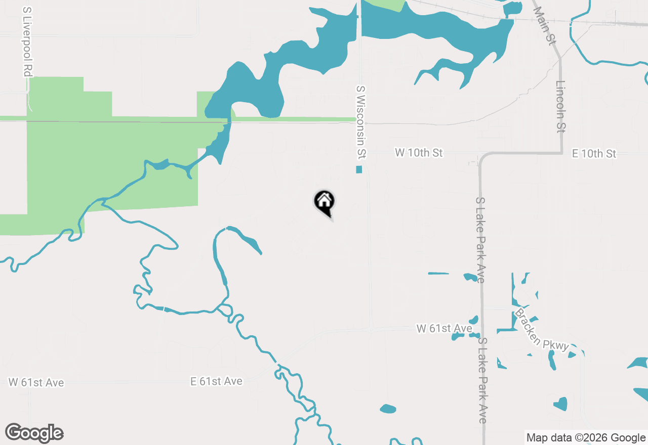 Map of 1164 S Virginia Street, Hobart, IN 46342