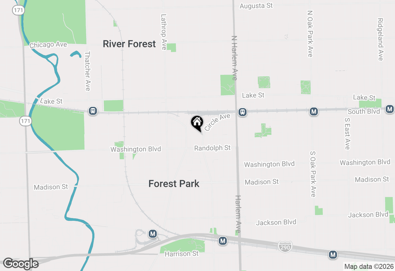Map of 7415 Dixon Street, Forest Park, IL 60130