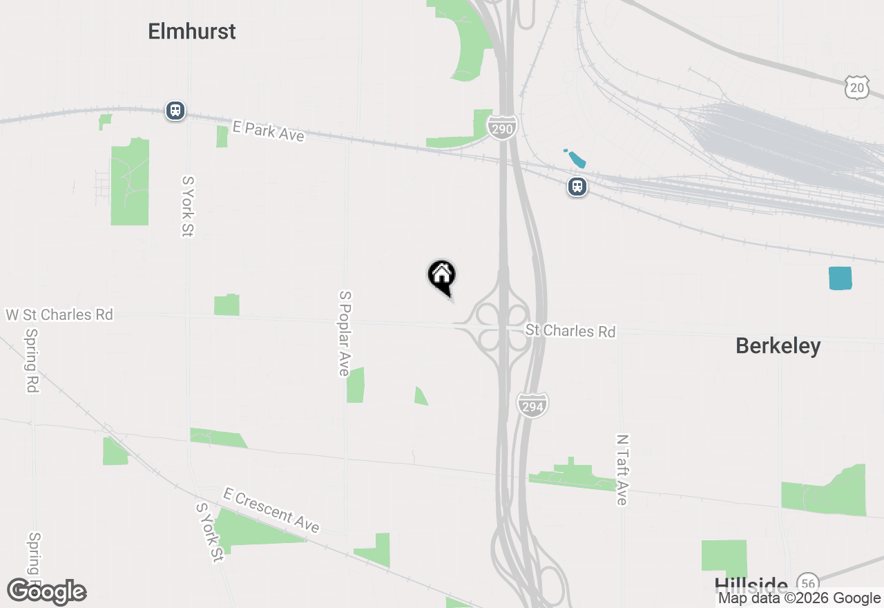 Map of 586 E Park Avenue, Elmhurst, IL 60126