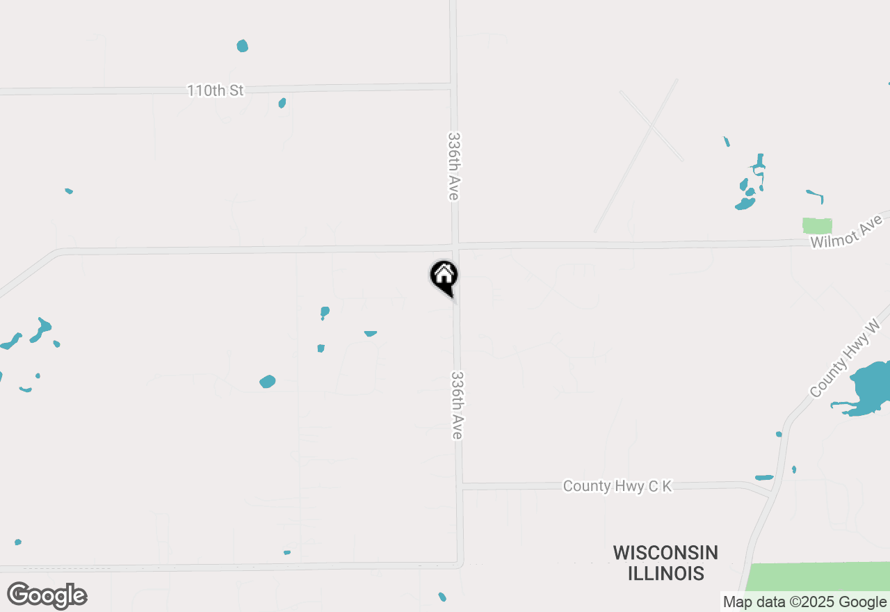 Map of 11808 336th Ave, Twin Lakes, WI 53181