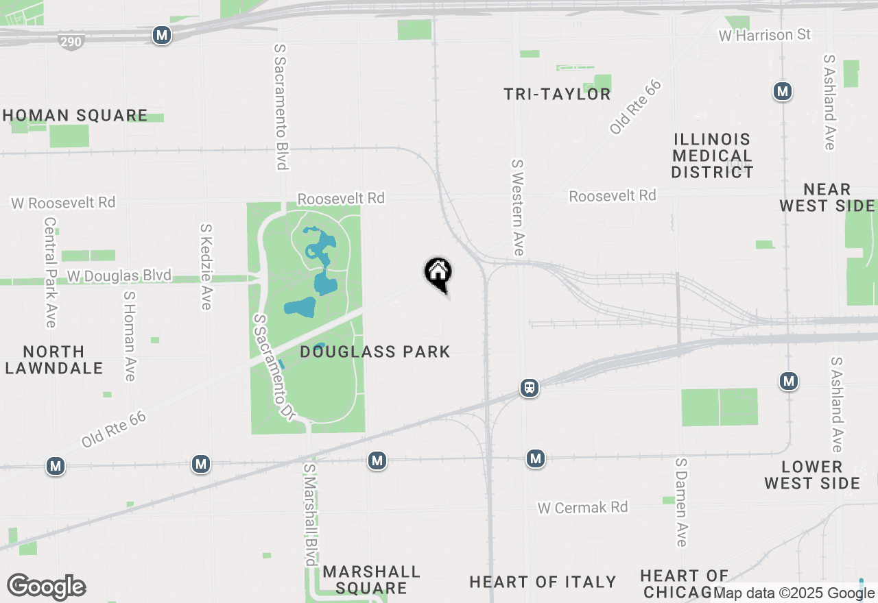 Map of 1440 S Rockwell Street #2, Chicago, IL 60608
