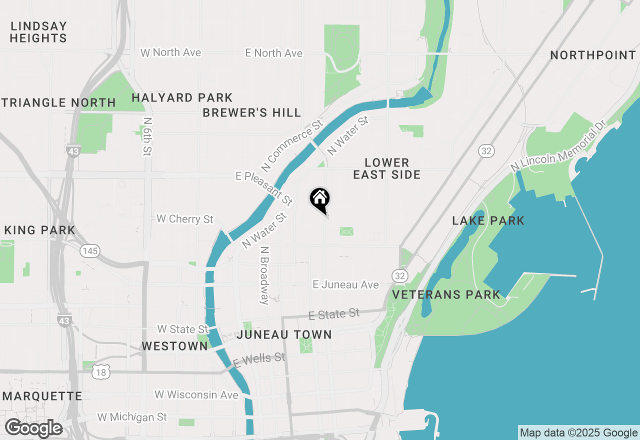 Map of 1515 N Van Buren St #404, Milwaukee, WI 53202