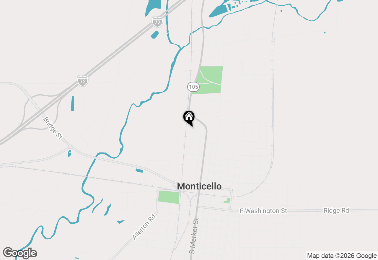 Map of 1030 N Walnut Street, Monticello, IL 61856